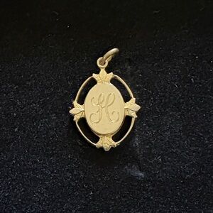 Elegant Gold Monogram Pendant Necklace